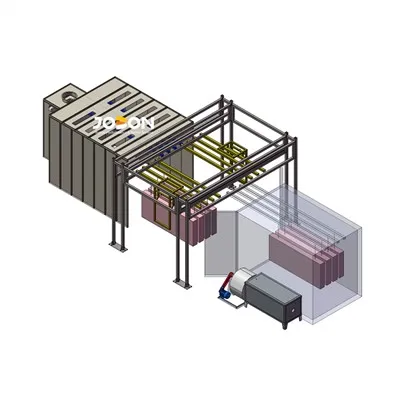 ناقل صناعي متحرك مصنع طلاء مسحوق كامل